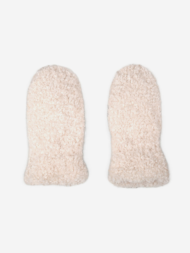 SOLID COLOR TEDDY MITTENS - 12 pr pack