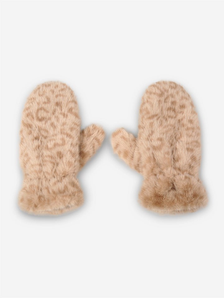LEOPARD PATTERN MITTENS - 12 pr pack