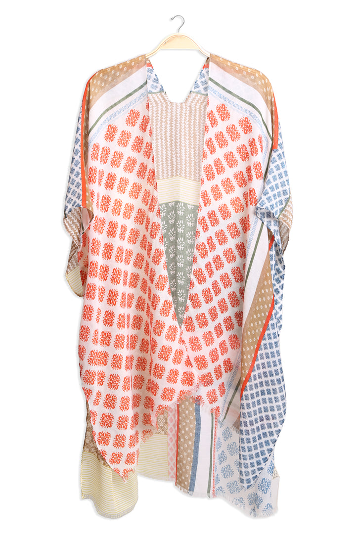 MIXED PATCHWORK PATTERN KIMONO