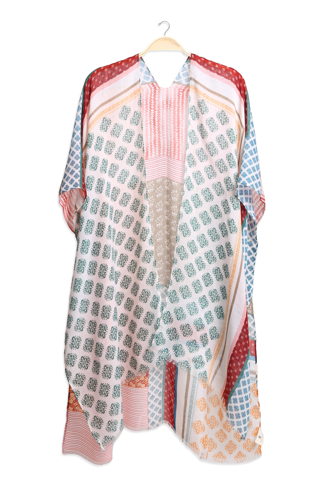 MIXED PATCHWORK PATTERN KIMONO