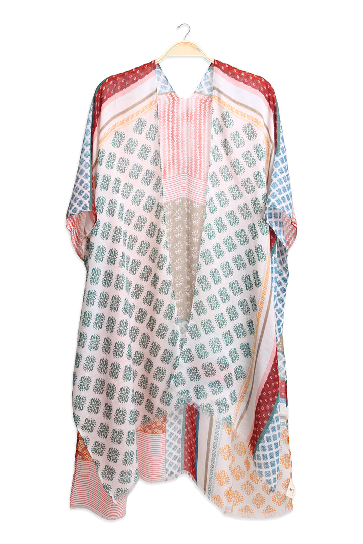 MIXED PATCHWORK PATTERN KIMONO