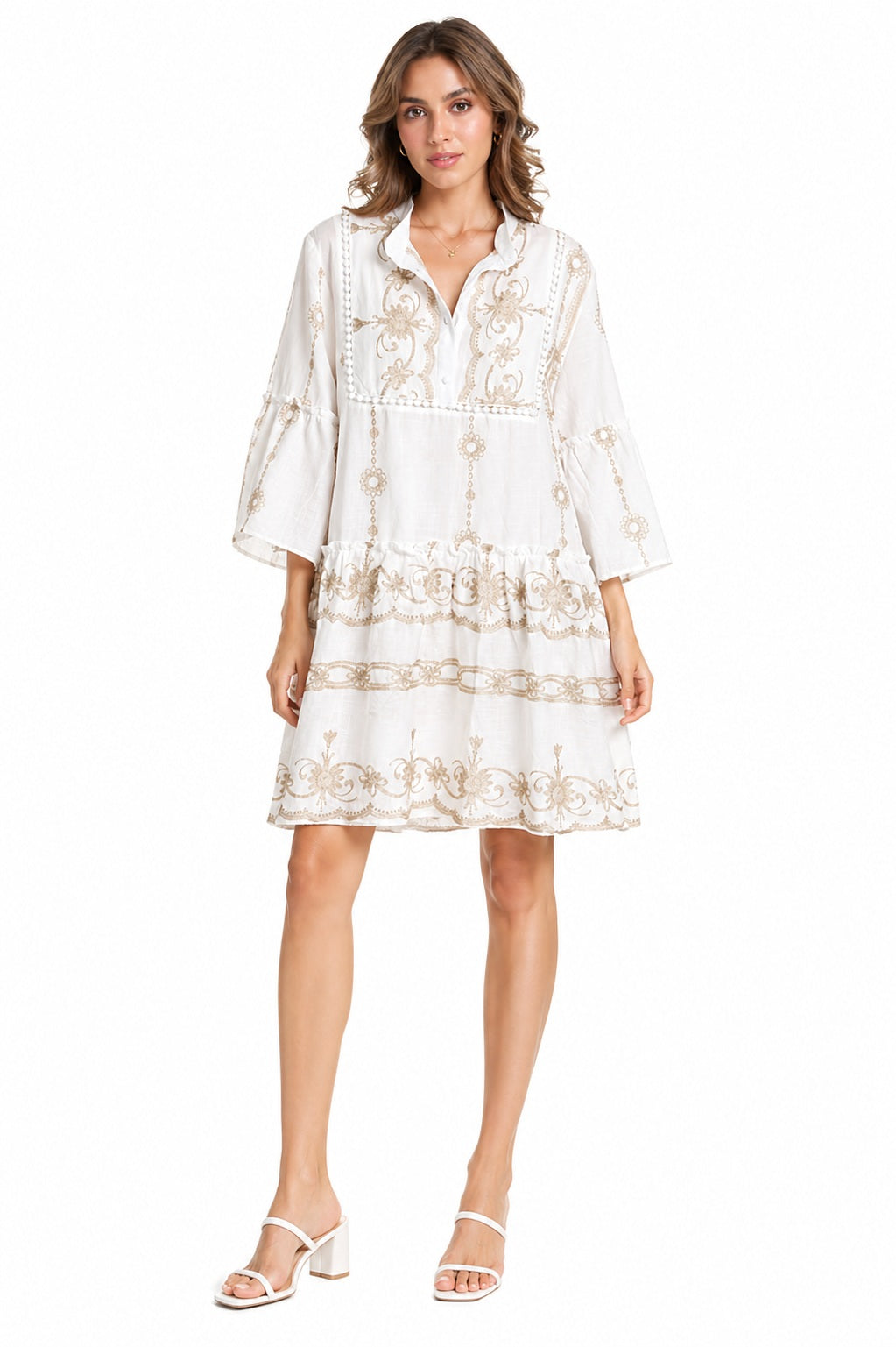 FLORAL PATTERN COVER-UP DRESS