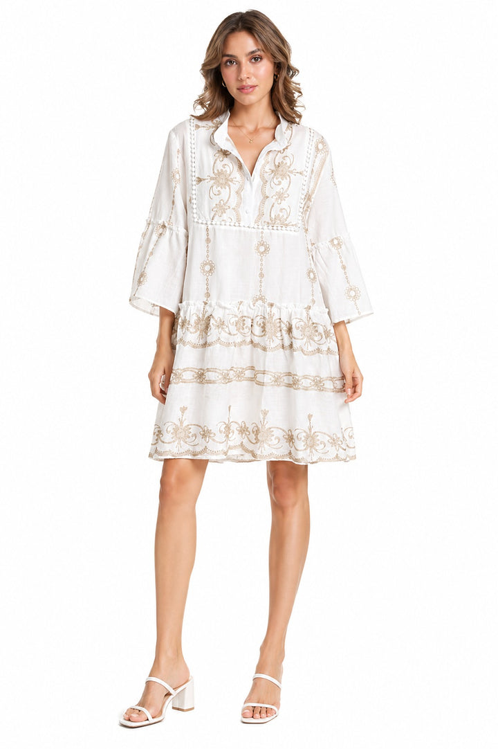FLORAL PATTERN COVER-UP DRESS