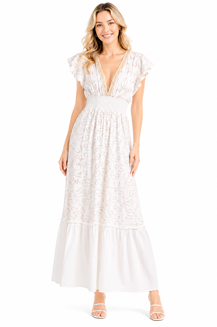 BOHO PATTERN COVER-UP DRESS