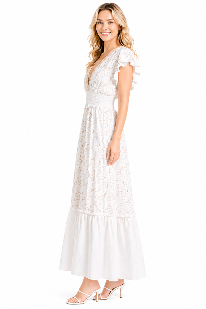 BOHO PATTERN COVER-UP DRESS