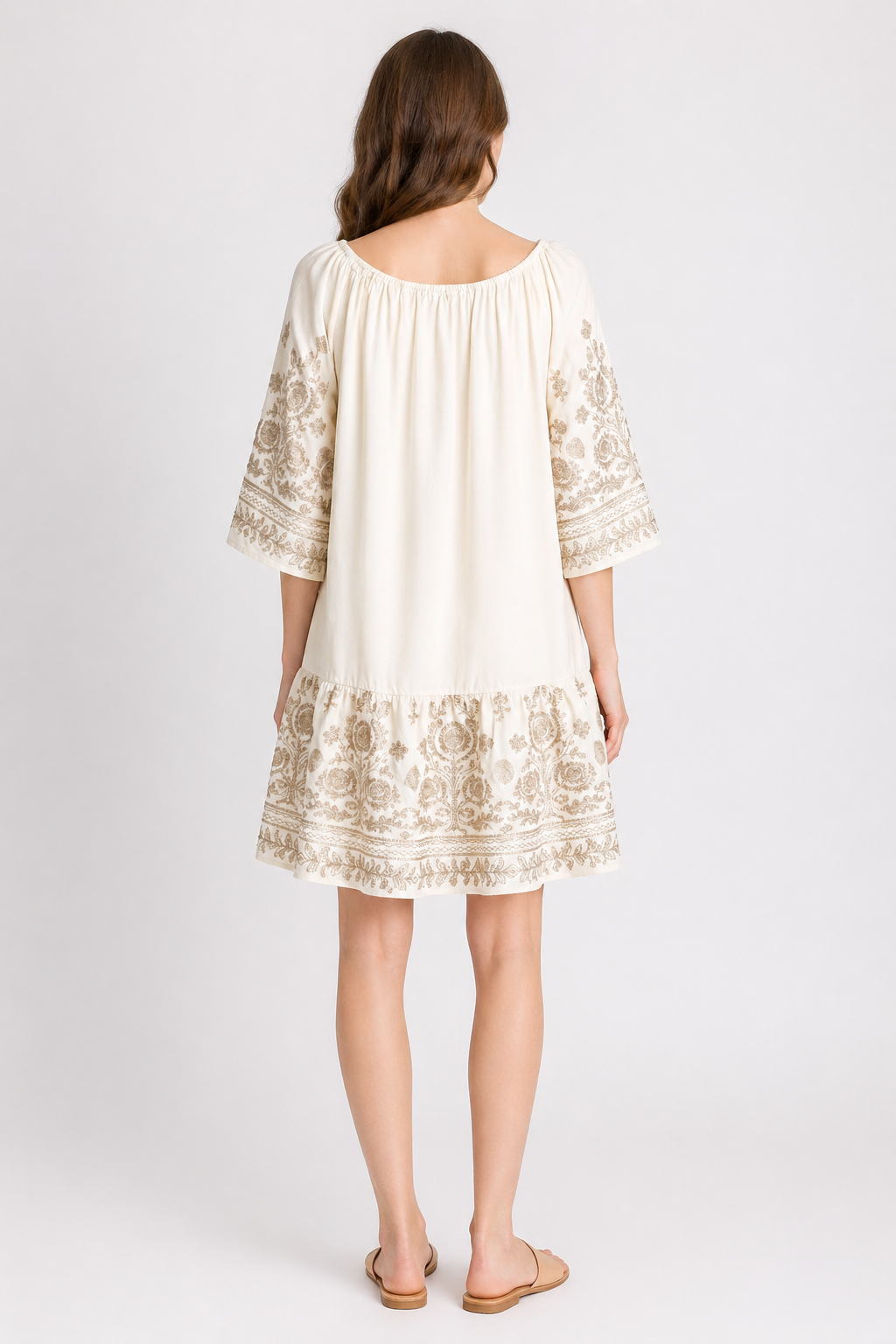 FLORAL PATTERN COVER-UP DRESS