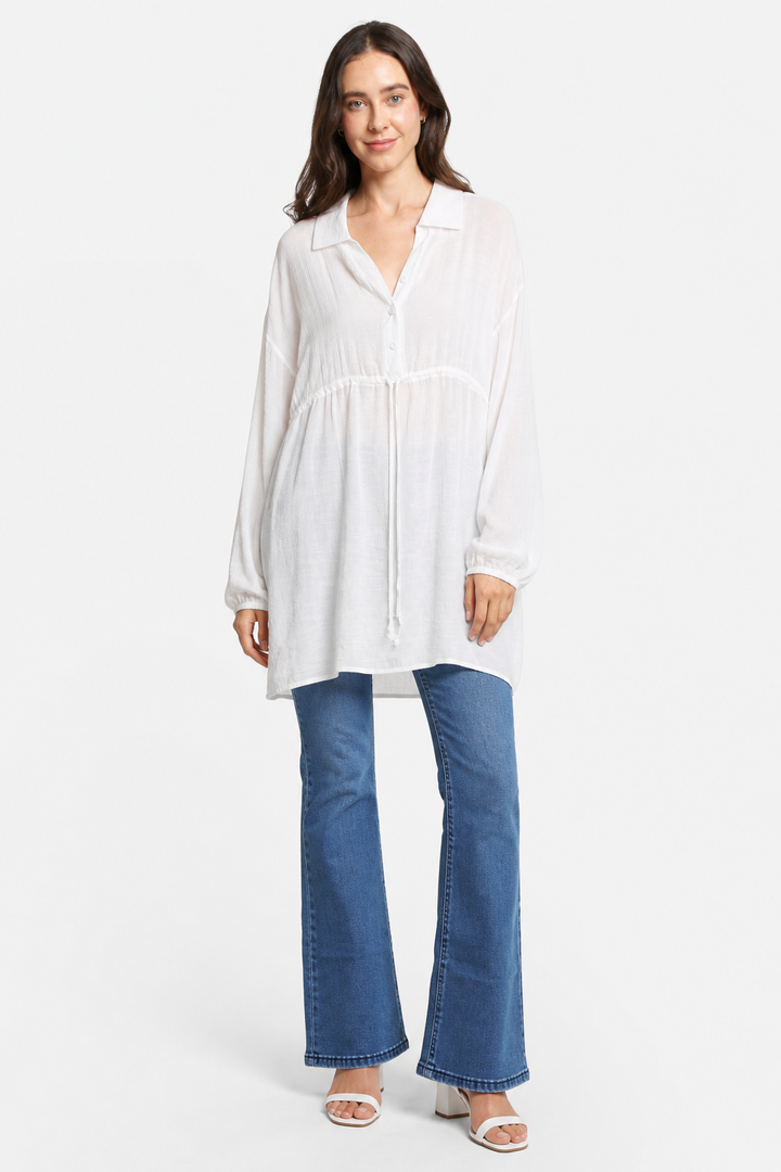 SOLID COLOR SHIRT DRESS