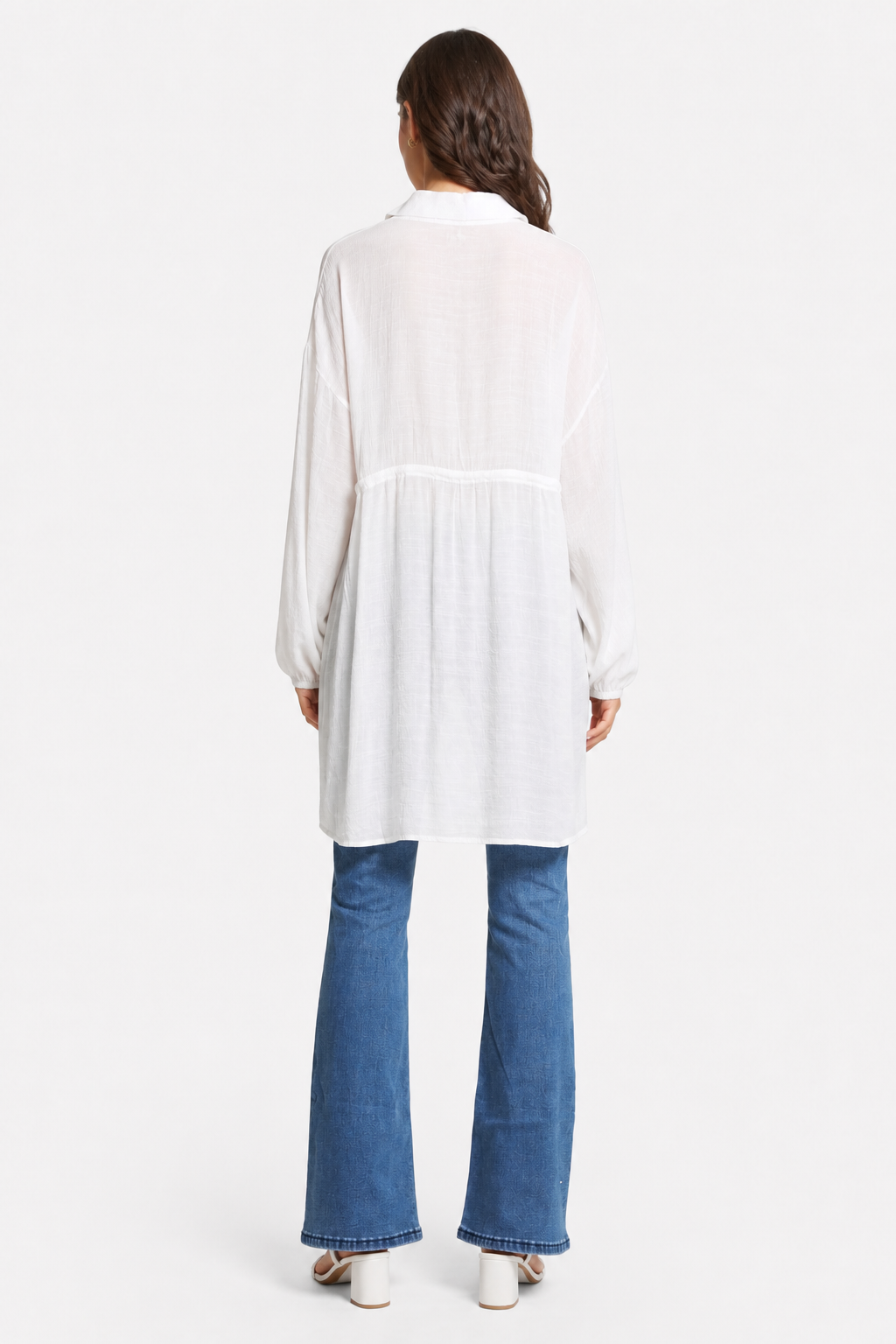 SOLID COLOR SHIRT DRESS