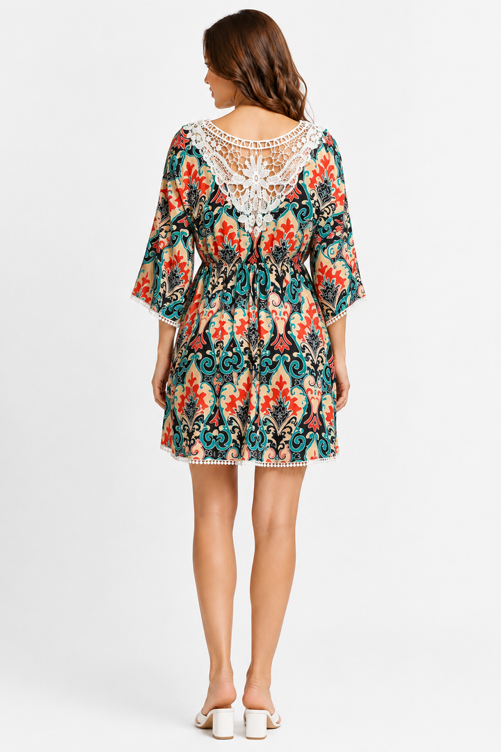 ABSTRACT PATTERN COVER-UP DRESS