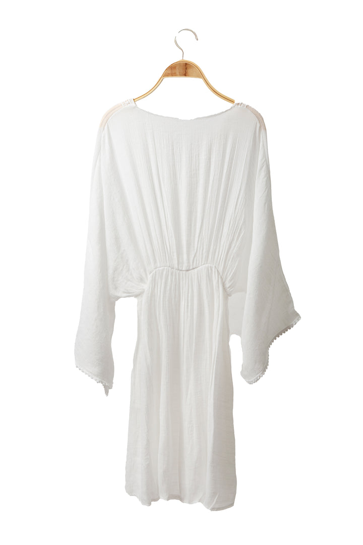 SOLID COLOR COVER-UP DRESS