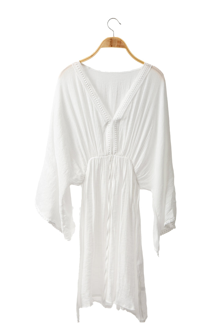 SOLID COLOR COVER-UP DRESS