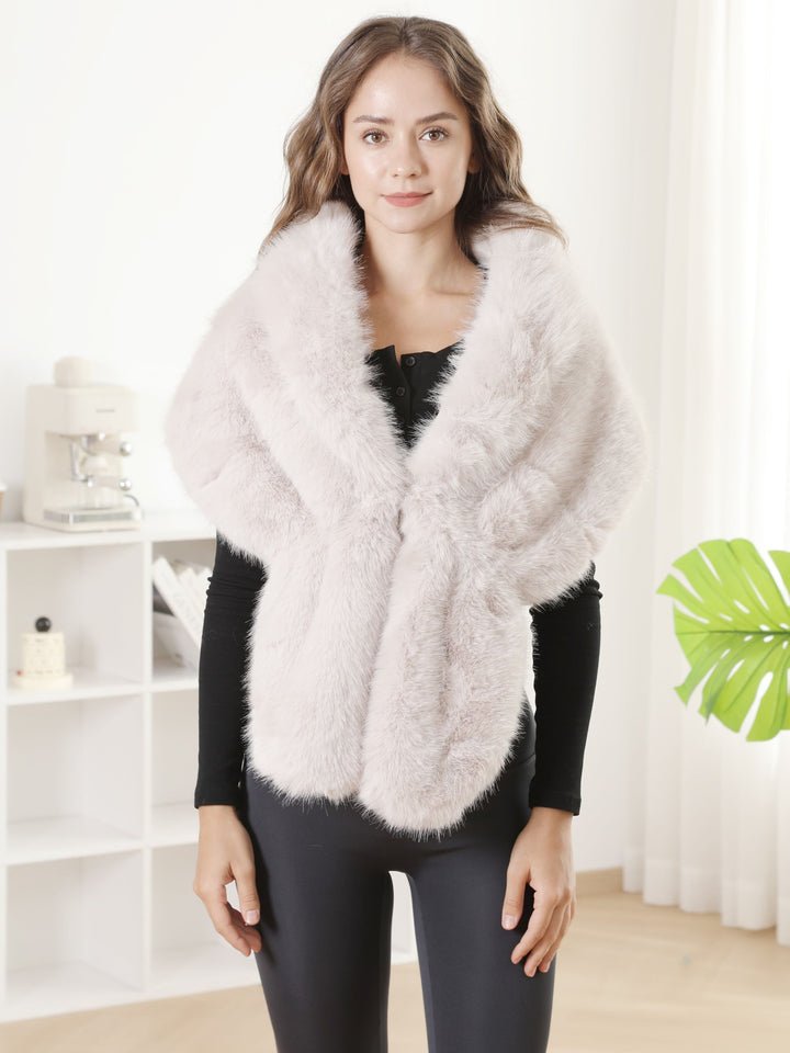 SOLID COLOR SHAWL CAPELET