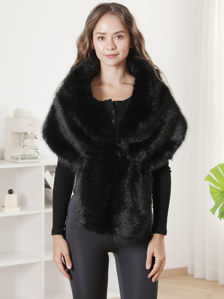 SOLID COLOR SHAWL CAPELET