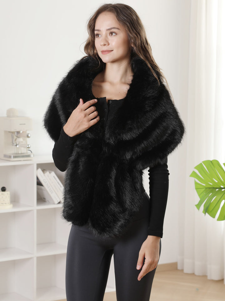 SOLID COLOR SHAWL CAPELET
