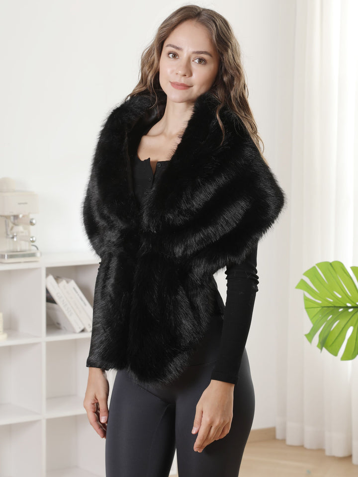 SOLID COLOR SHAWL CAPELET