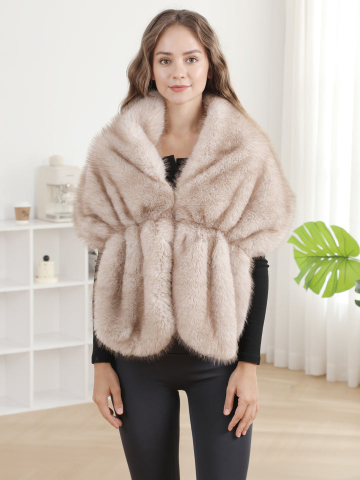 SOLID COLOR SHAWL CAPELET