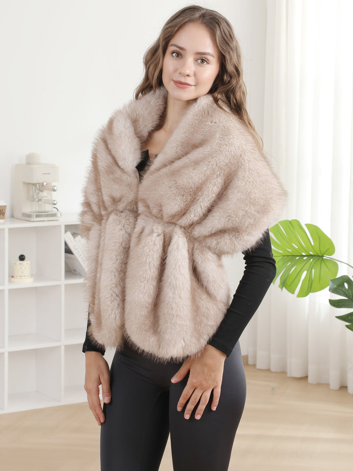 SOLID COLOR SHAWL CAPELET