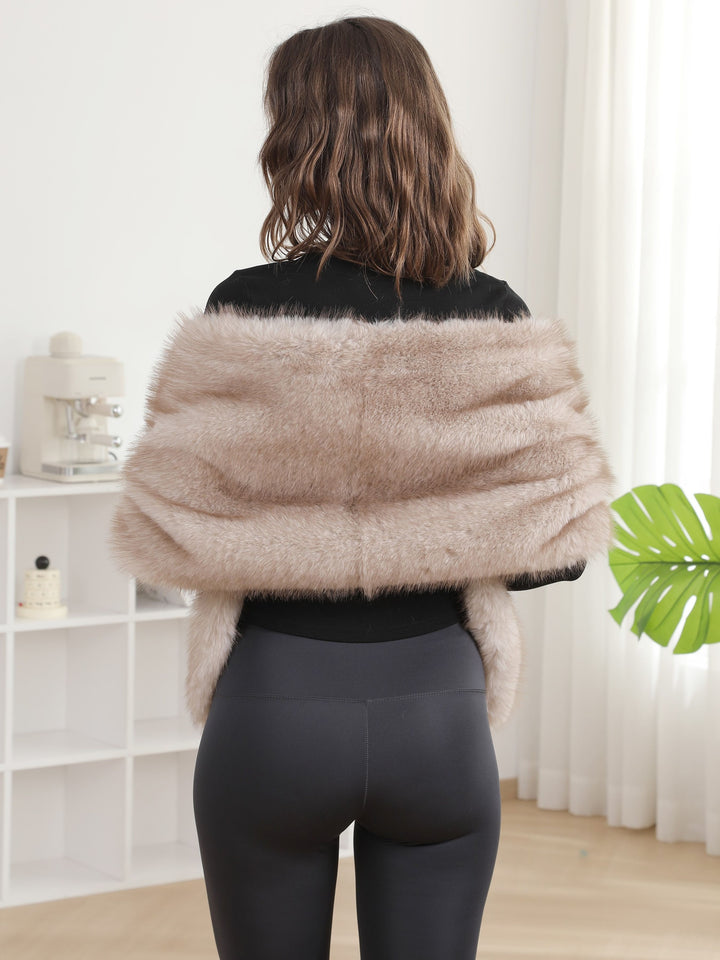 SOLID COLOR SHAWL CAPELET