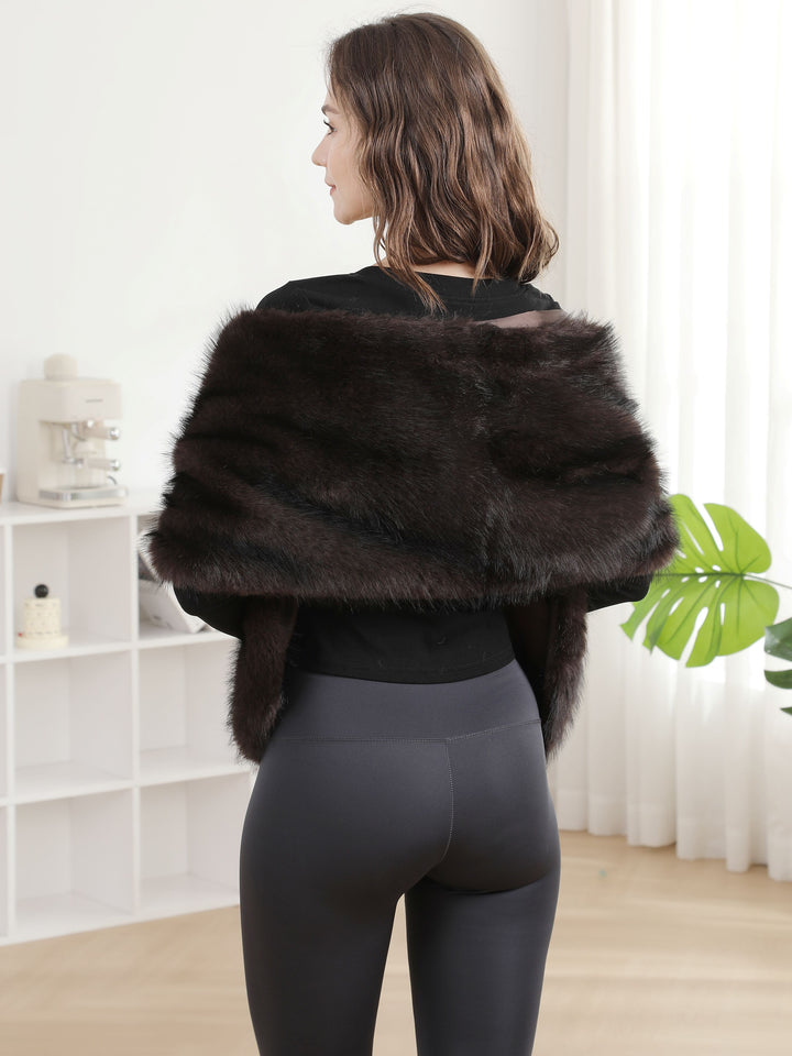 SOLID COLOR SHAWL CAPELET