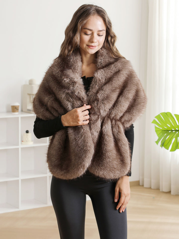 SOLID COLOR SHAWL CAPELET