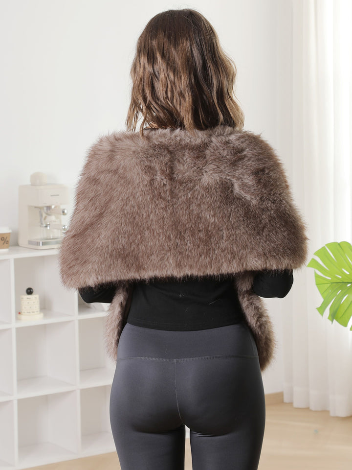 SOLID COLOR SHAWL CAPELET