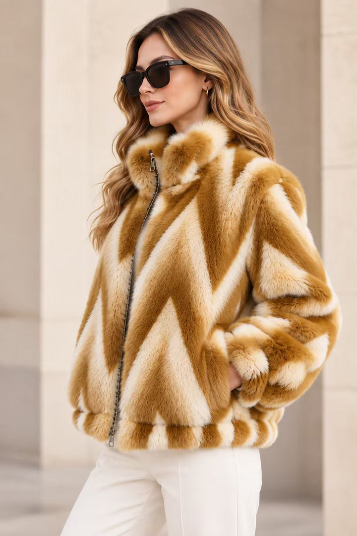 CHEVRON PATTERN JACKET