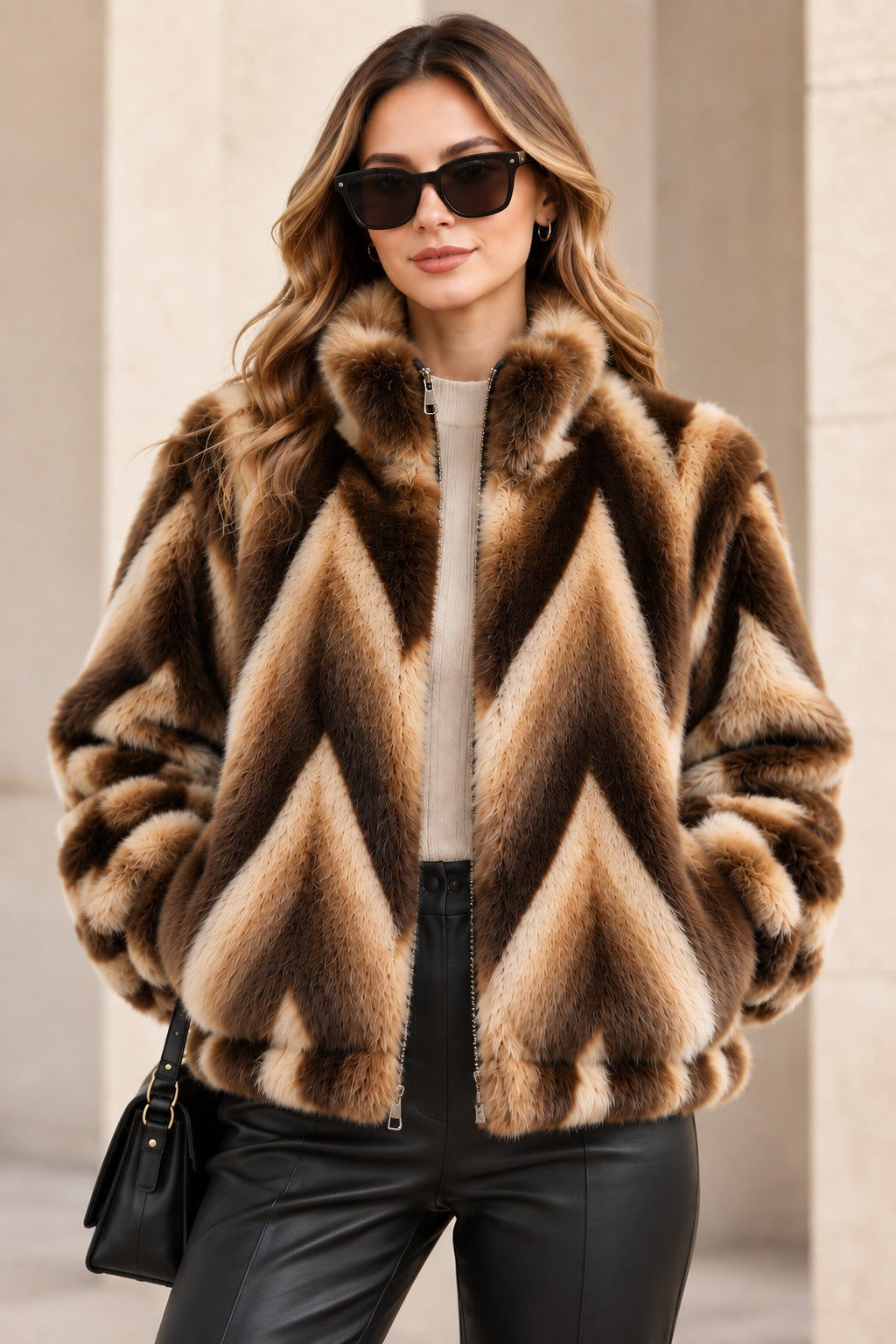 CHEVRON PATTERN JACKET