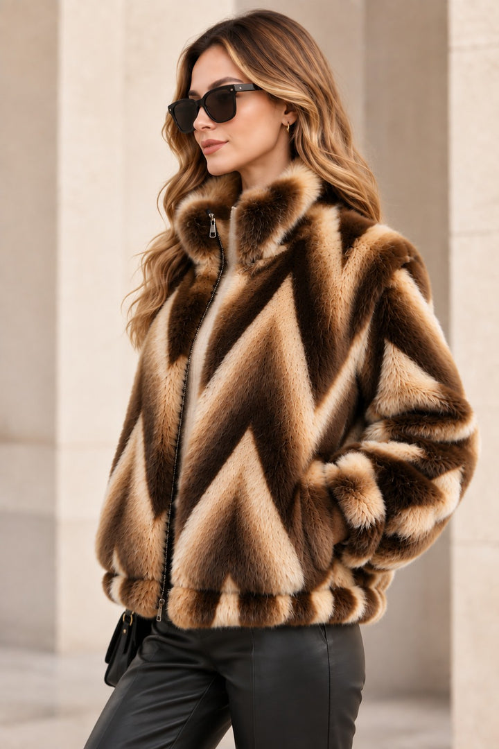CHEVRON PATTERN JACKET