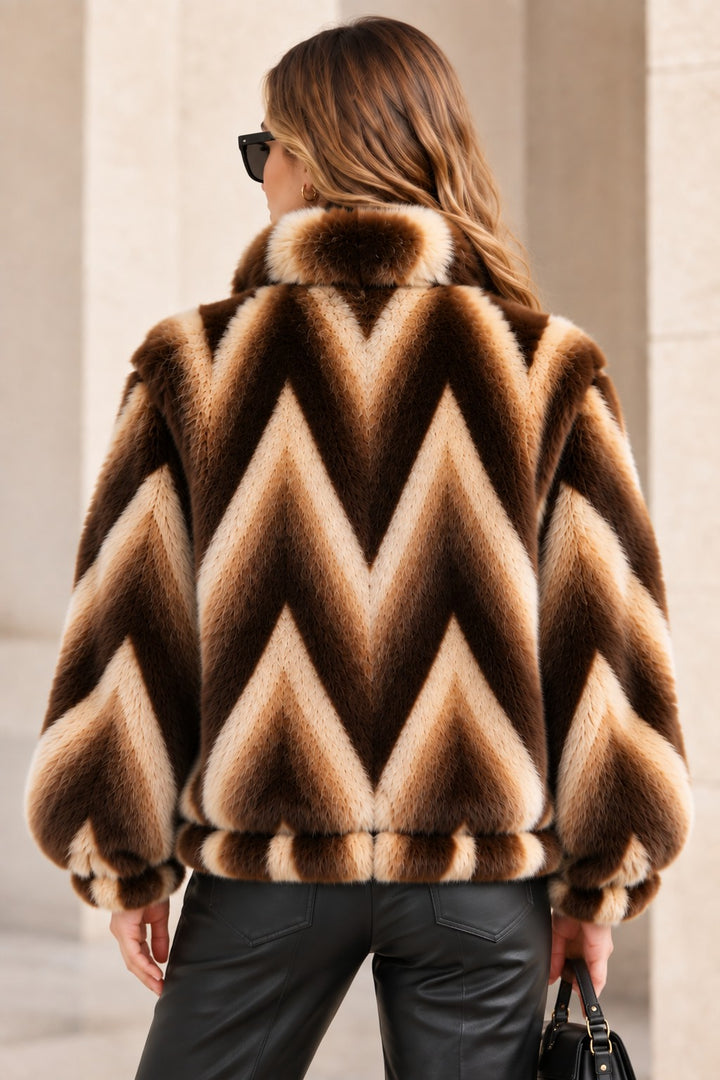 CHEVRON PATTERN JACKET