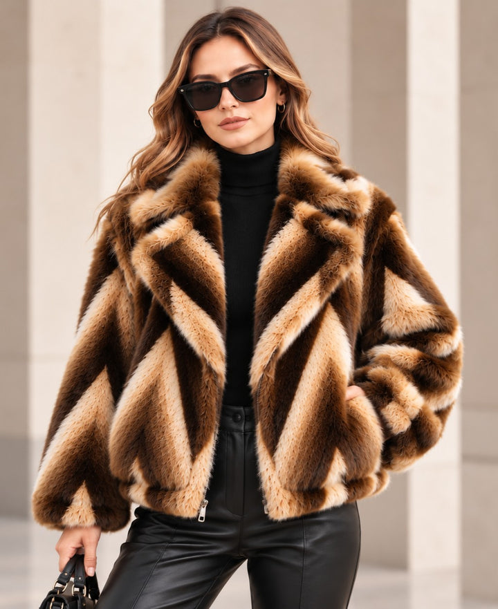 CHEVRON PATTERN JACKET