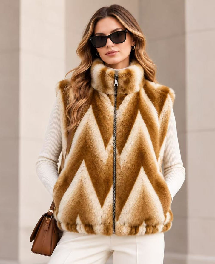 CHEVRON PATTERN VEST