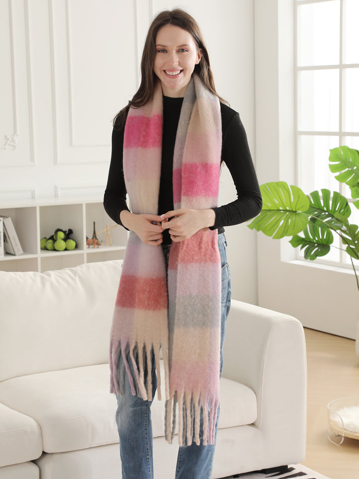 PLAID PATTERN SCARF