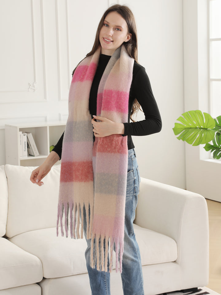 PLAID PATTERN SCARF