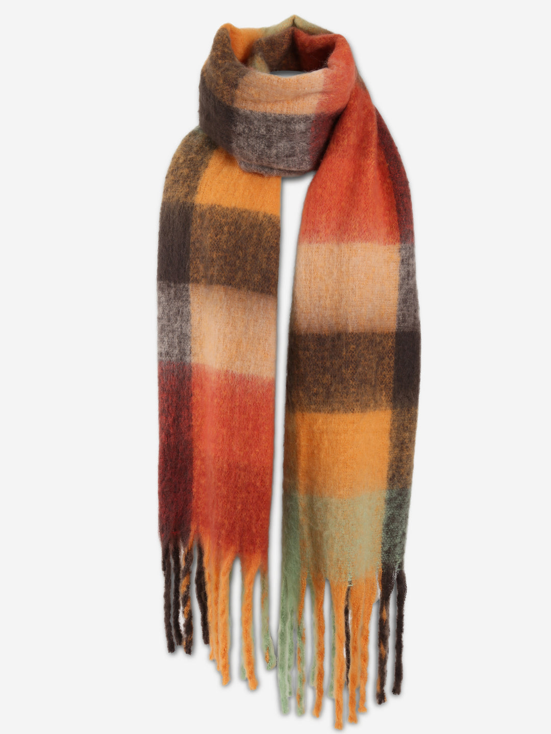 PLAID PATTERN SCARF