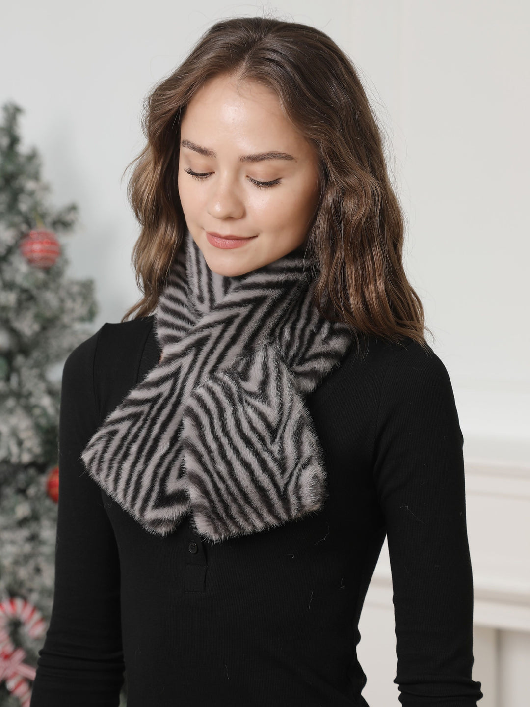 ZEBRA PATTERN SCARF