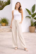 Load image into Gallery viewer, STRIPED PATTERN LINEN PANTS
