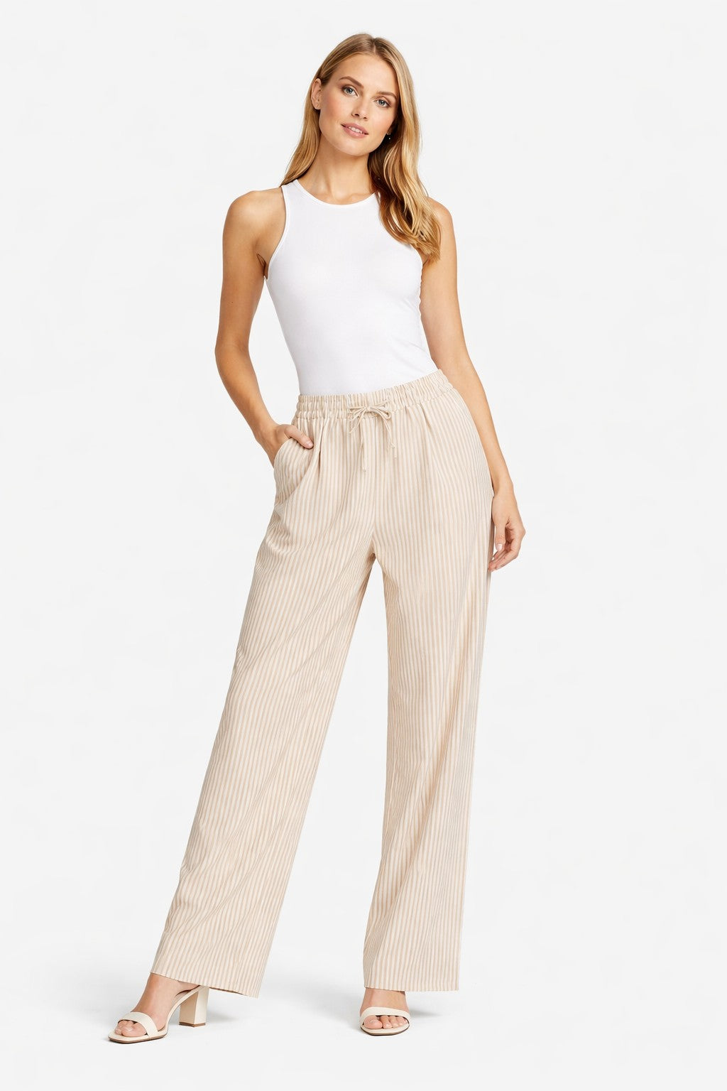 STRIPED PATTERN PANTS