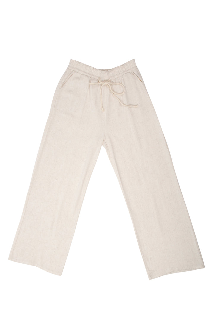 SOLID COLOR LINEN PANTS