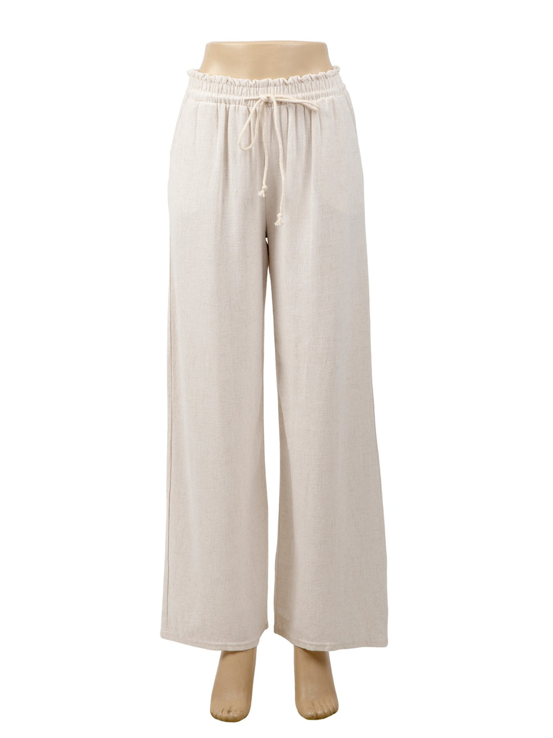SOLID COLOR LINEN PANTS