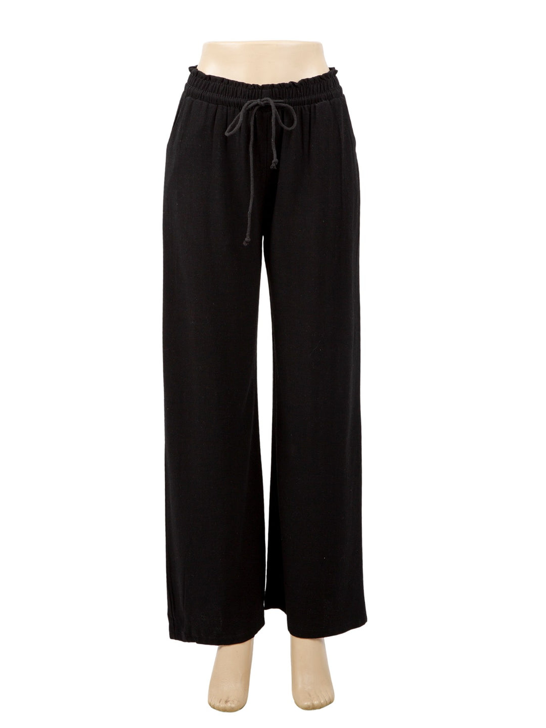 SOLID COLOR LINEN PANTS