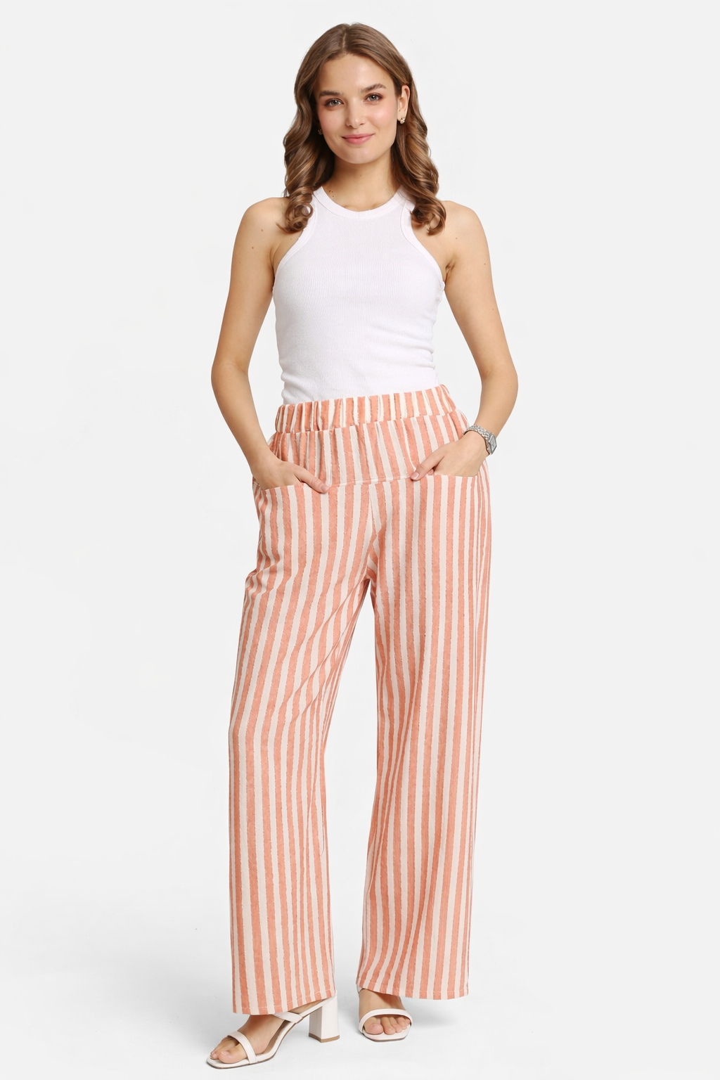 STRIPED PATTERN PANTS
