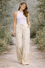 Load image into Gallery viewer, FLORAL &amp; PAISLEY PATTERN LINEN PANTS
