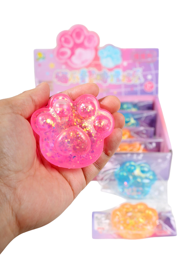 Cat Paw Stress Relief Squishy Toy - 12 pc pack