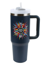 Load image into Gallery viewer, WORLD CUP PATTERN 40 oz TUMBLER
