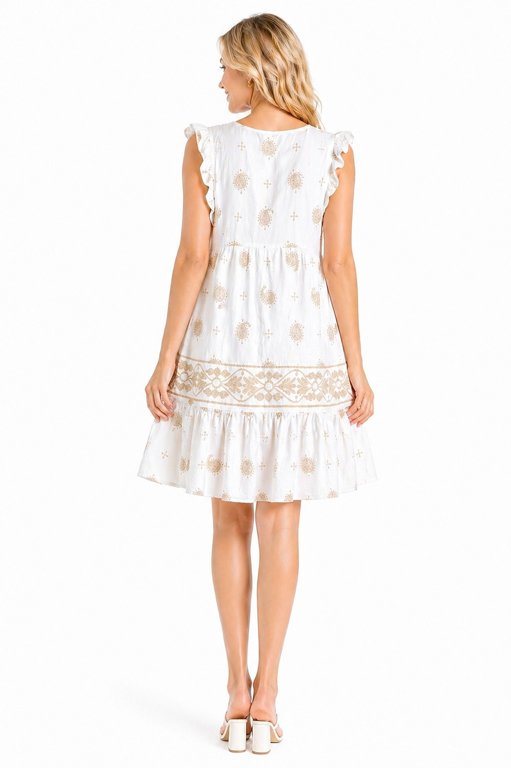 PAISLEY PATTERN COVER-UP DRESS