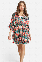 Load image into Gallery viewer, ABSTRACT PATTERN COVER-UP DRESS RED APPAREL

