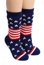 Load image into Gallery viewer, AMERICAN FLAG PATTERN SLIPPER SOCKS SOCKS
