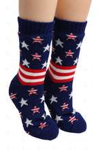 Load image into Gallery viewer, AMERICAN FLAG PATTERN SLIPPER SOCKS SOCKS

