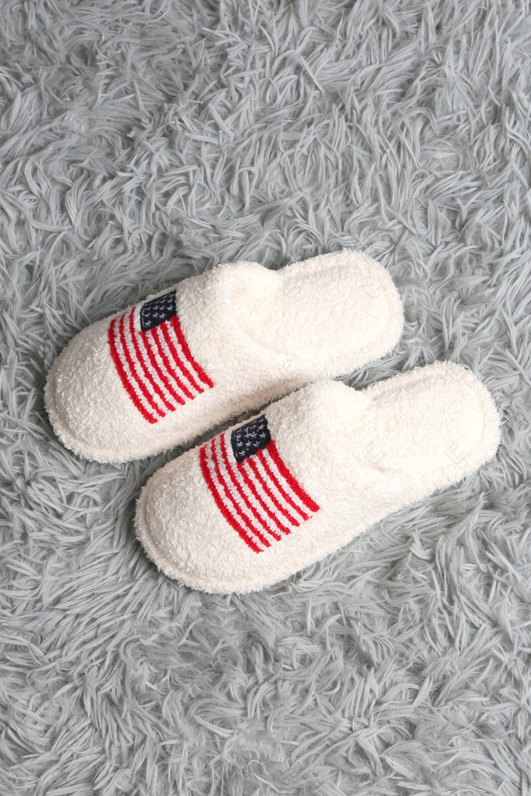 AMERICAN FLAG PATTERN SLIPPERS SLIPPERS/SLIDES