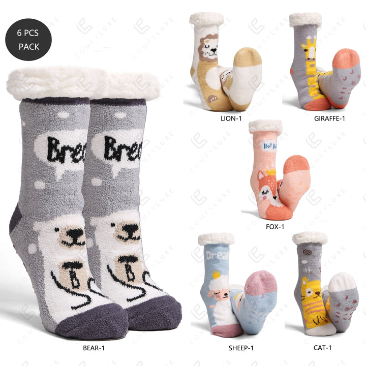 ANIMAL PATTERN SLIPPER SOCKS SOCKS